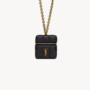 New Saint Laurent CASSANDRE MATELASSÉ CARRÉ MINI CUBE ON CHAIN IN LAMBSKIN